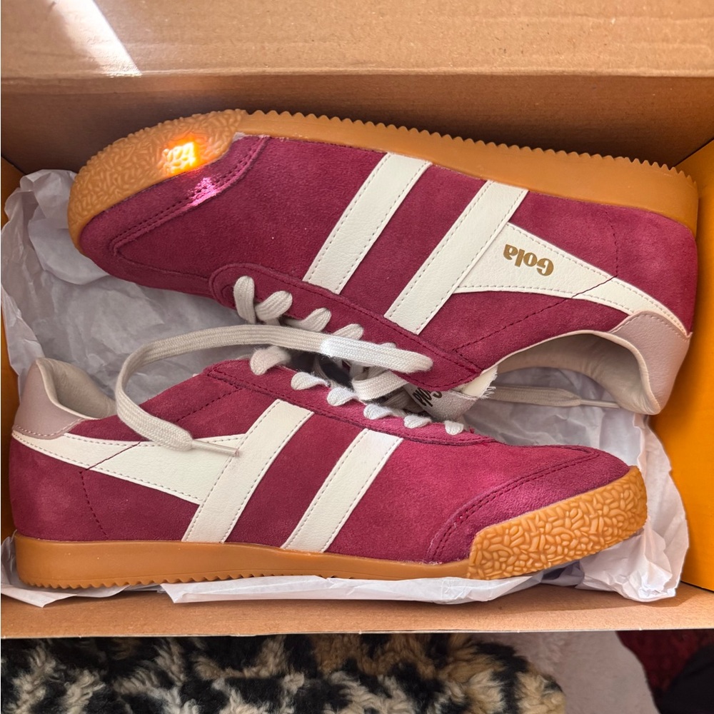 Gola Cerise and Off-White Trainers